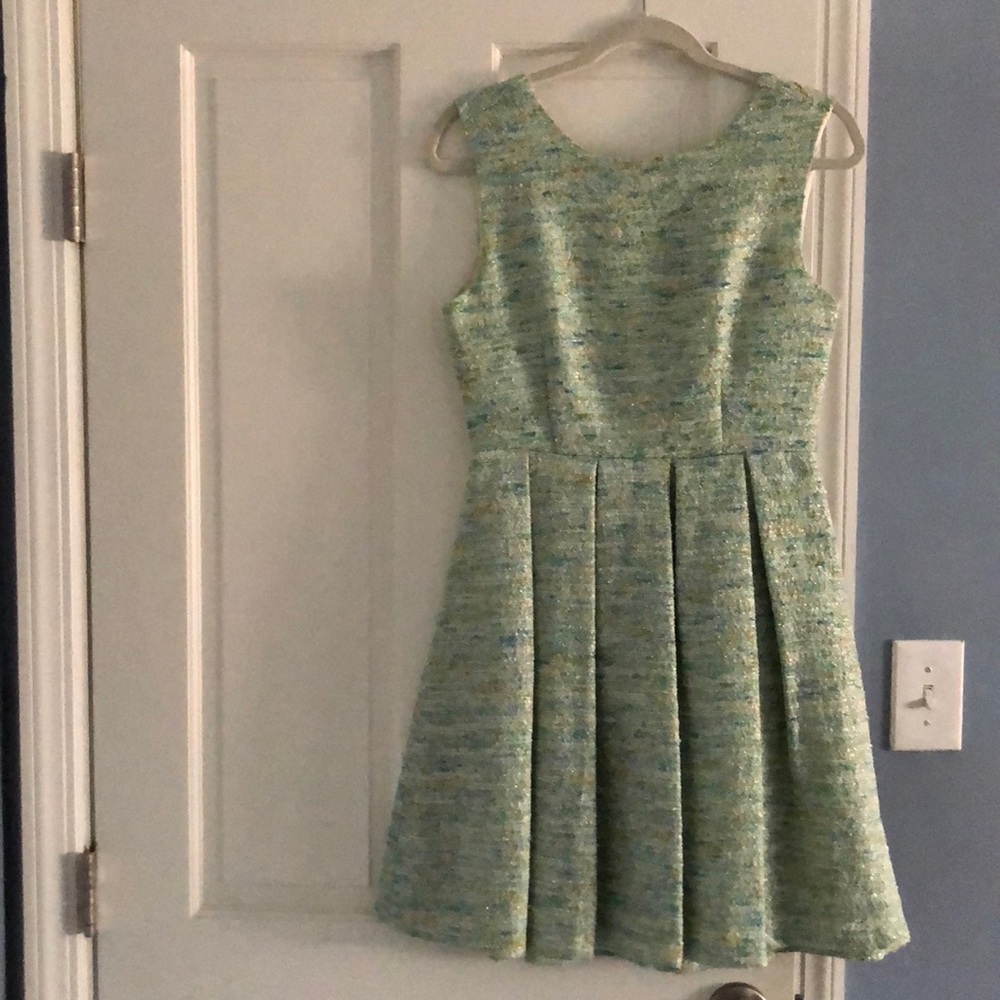 Paper Crown Metallic Tweed Dress